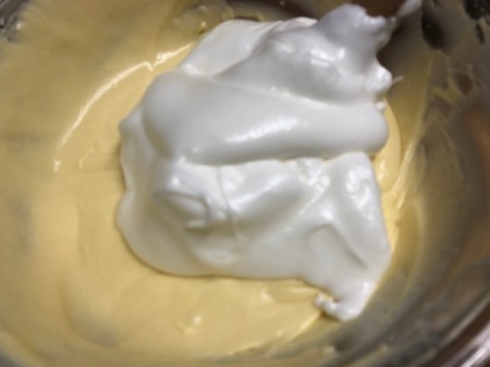 adding egg whites to batter