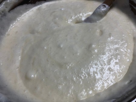 folded egg whites into batter