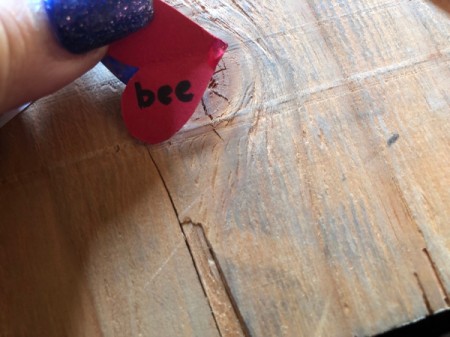 "Bee Mine" Clothespin Craft - add a dab of glue to the point of the heart