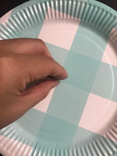 Paper Plate Clock - use a thumbtack to poke a hole in the center of the paper plate