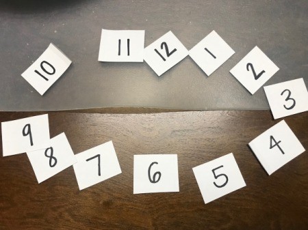 Paper Plate Clock - write the numbers 1 - 12 on them