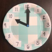 Paper Plate Clock - finished clock