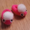 Teeny Tiny Dolly Slippers - two pink tiny doll slippers