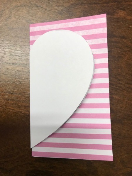 Valentine's Day Paper Craft Card - trace the heart onto another piece of paper and cut out