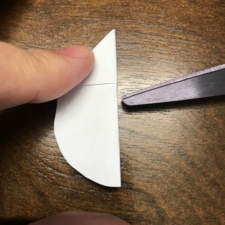 Valentine's Day Paper Craft Card - cut desired shapes along the fold