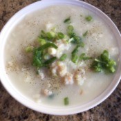 Bowl of Yam and Shrimp Soup