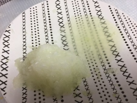 grated onion on plate