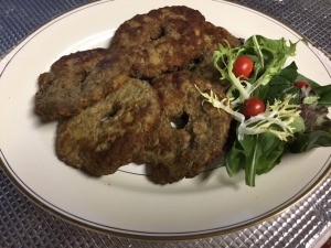 Shami Kabob on plate with garnish