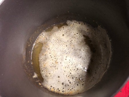 cooking butter in pan