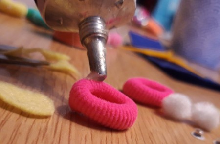 Teeny Tiny Dolly Slippers - apply glue to the underside of the band