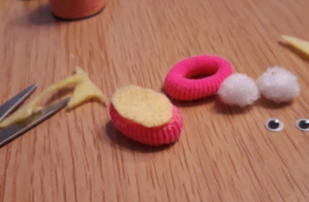 Teeny Tiny Dolly Slippers - stick the sole in place