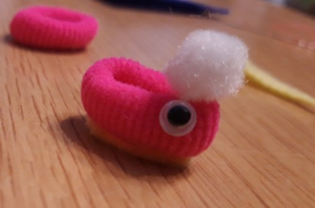 Teeny Tiny Dolly Slippers - glue the tiny wiggly eyes to the sides