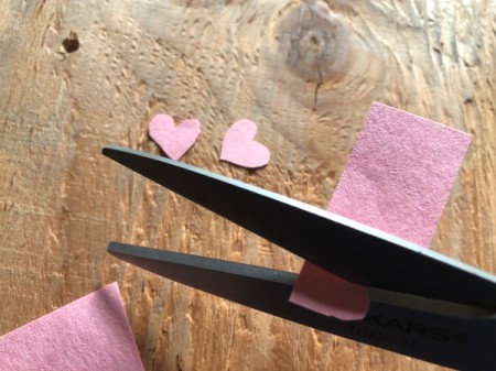 "Giving You All My Love" Octopus - cut out small hearts from the craft paper