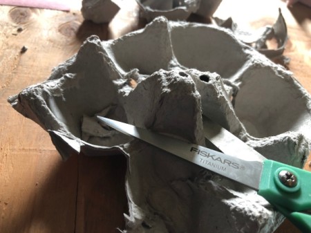 Egg Carton Magic Mushrooms - cut off the small separator pieces to use as smaller mushrooms