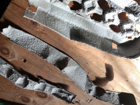 Egg Carton Magic Mushrooms - cut long strips from the carton cover to make the stems