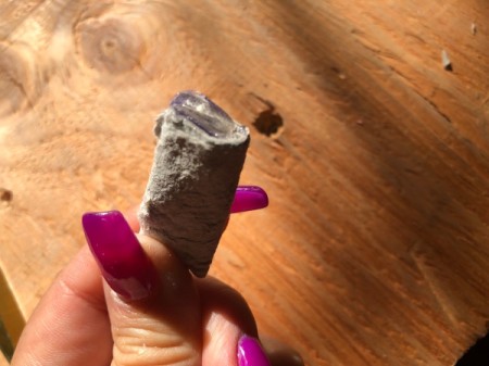 Egg Carton Magic Mushrooms - add hot glue to one end of the stem so that you can add the cap