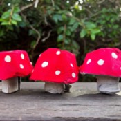 Egg Carton Magic Mushrooms - cute little paper red and white mushrooms