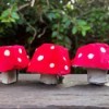 Egg Carton Magic Mushrooms - cute little paper red and white mushrooms