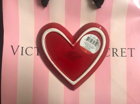 Repurpose Victoria's Secret Shopping Bag for Valentine's Day - trace a heart shape on the front of the bag