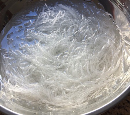 soaking glass noodles