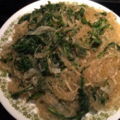 Vegetarian Glass Noodle Stirfry in bowl