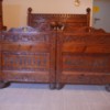 Value of Hand Carved Headboard and Footboard - view from the footboard end