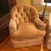 Value of  John Bruener Velour Chairs - tan round back upholstered chair