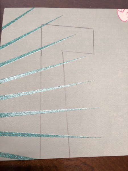 Recycled Cardboard Box Valentine's Day Mailbox - draw a mailbox flag shape