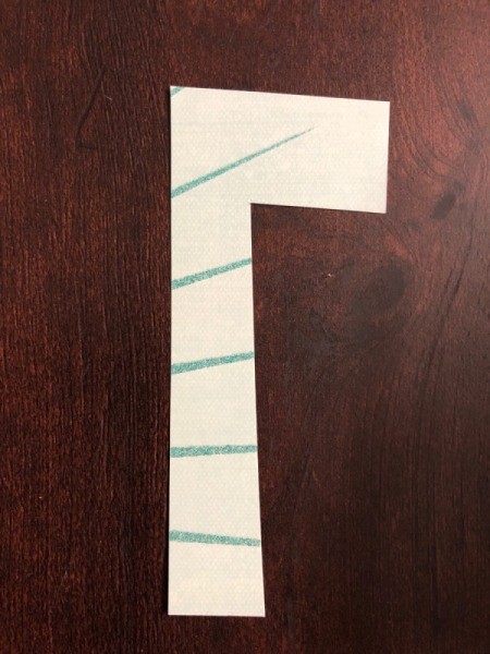 Recycled Cardboard Box Valentine's Day Mailbox - cut out the flag