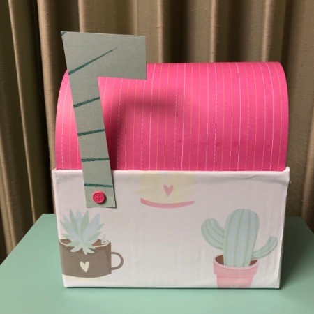Recycled Cardboard Box Valentine's Day Mailbox