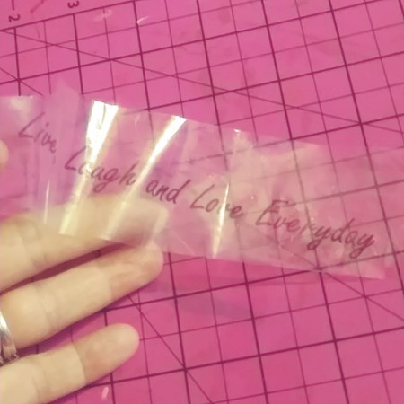 Transfer Labels with Clear Packing Tape - tape with text