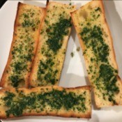 Herb and Garlic Bread Spread on bread