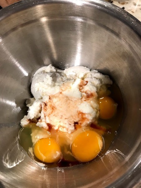 wet ingredients in bowl