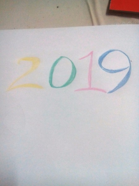 Handcrafted Notebook and Planner - front cover design with colored pens or pencils