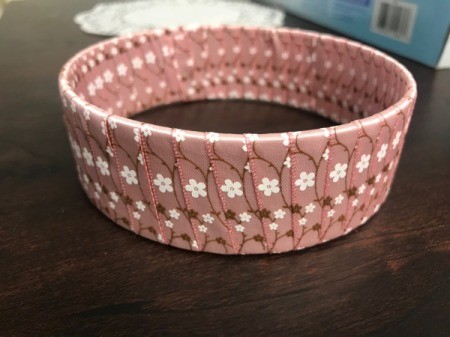 Candy Basket - trim the end of the ribbon and hot glue in place