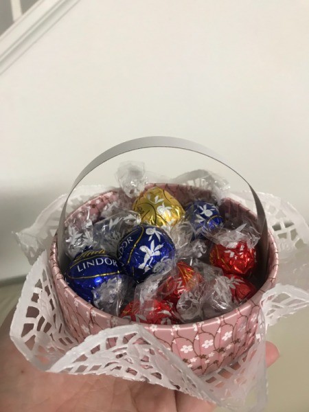 Candy Basket - add a cardboard strip handle if desired