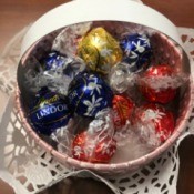 Candy Basket - closeup of candy basket