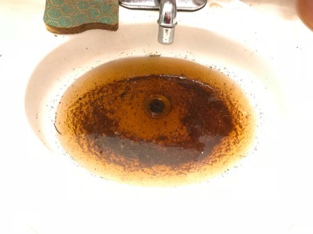 The sink is not draining the next morning.