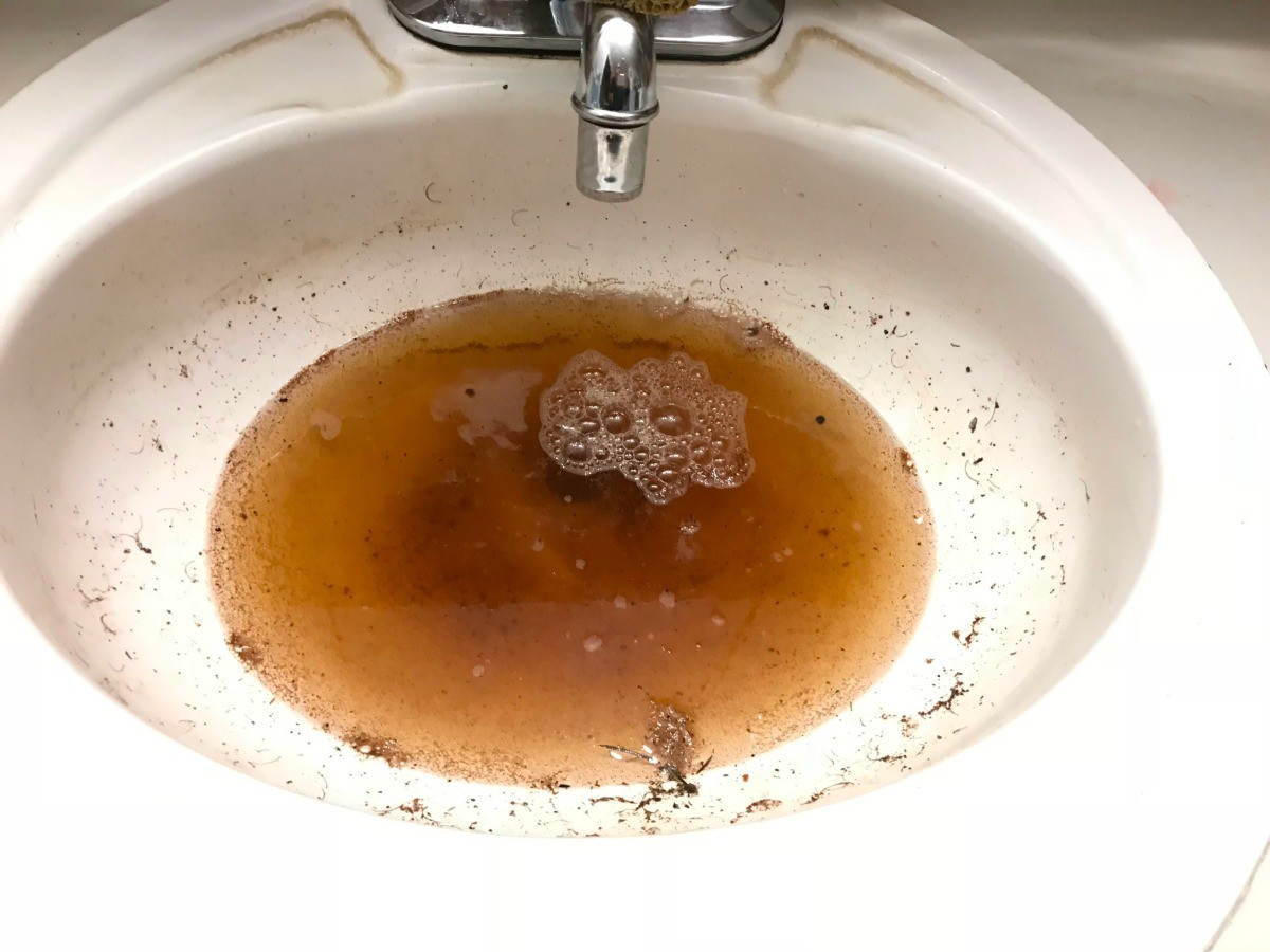 water clogged in sink