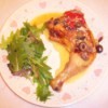 Easy Tuscan Chicken on plate with salad