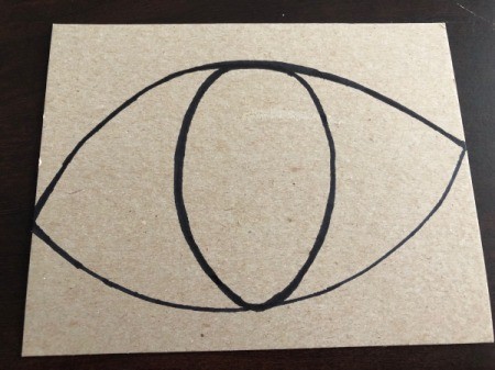 Eye Love You Valentine's Day Art Work - trace onto the cardboard