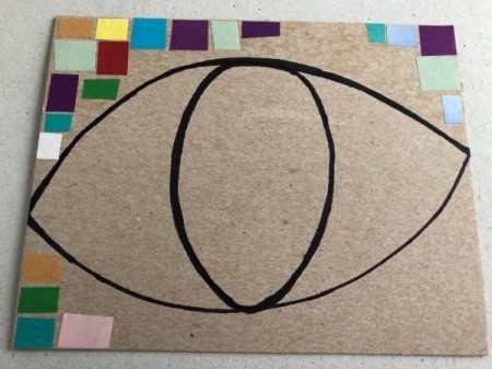 Eye Love You Valentine's Day Art Work - adding more papers