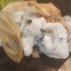 A messy pile of plastic grocery bags.