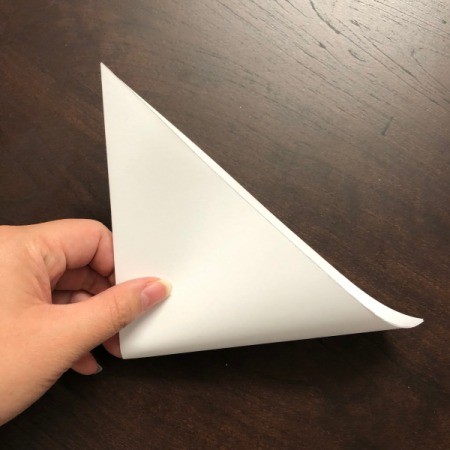 Valentine's Day Decorated Gift Bag - fold the triangle in half