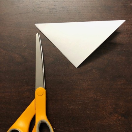 Valentine's Day Decorated Gift Bag - cut the design on the folded left side in photo