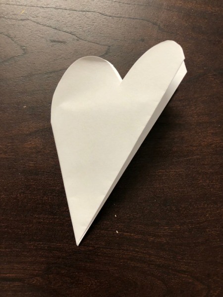 Valentine's Day Decorated Gift Bag - almost heart shaped lobes cut so far