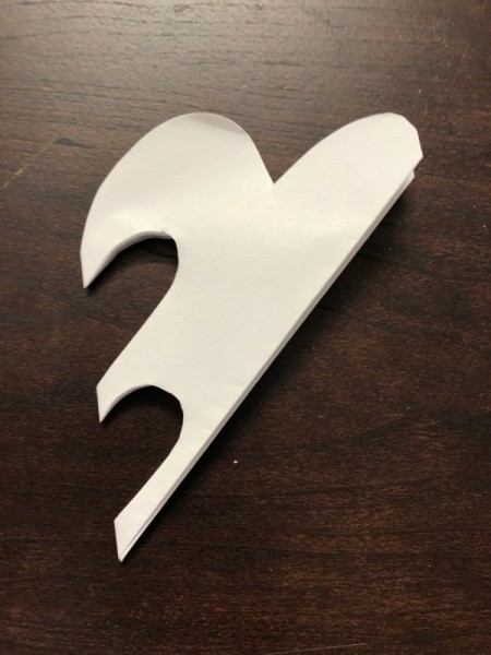 Valentine's Day Decorated Gift Bag - cutting