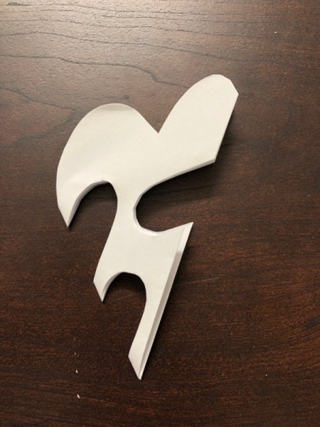 Valentine's Day Decorated Gift Bag - cut on the original folded area