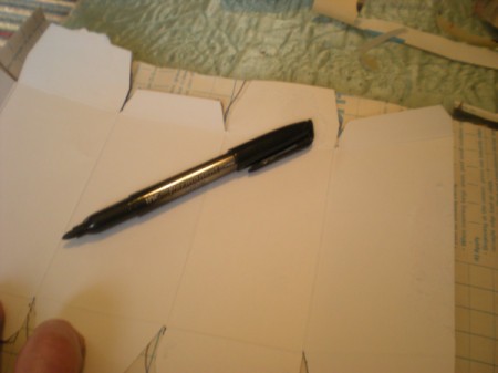 Recycled Butter Boxes Used as Pencil Holders - lay open box face down on the wrong side of the paper and trace