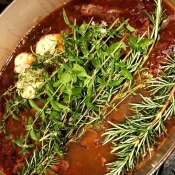 Braised Short Ribs with veggies and herbs